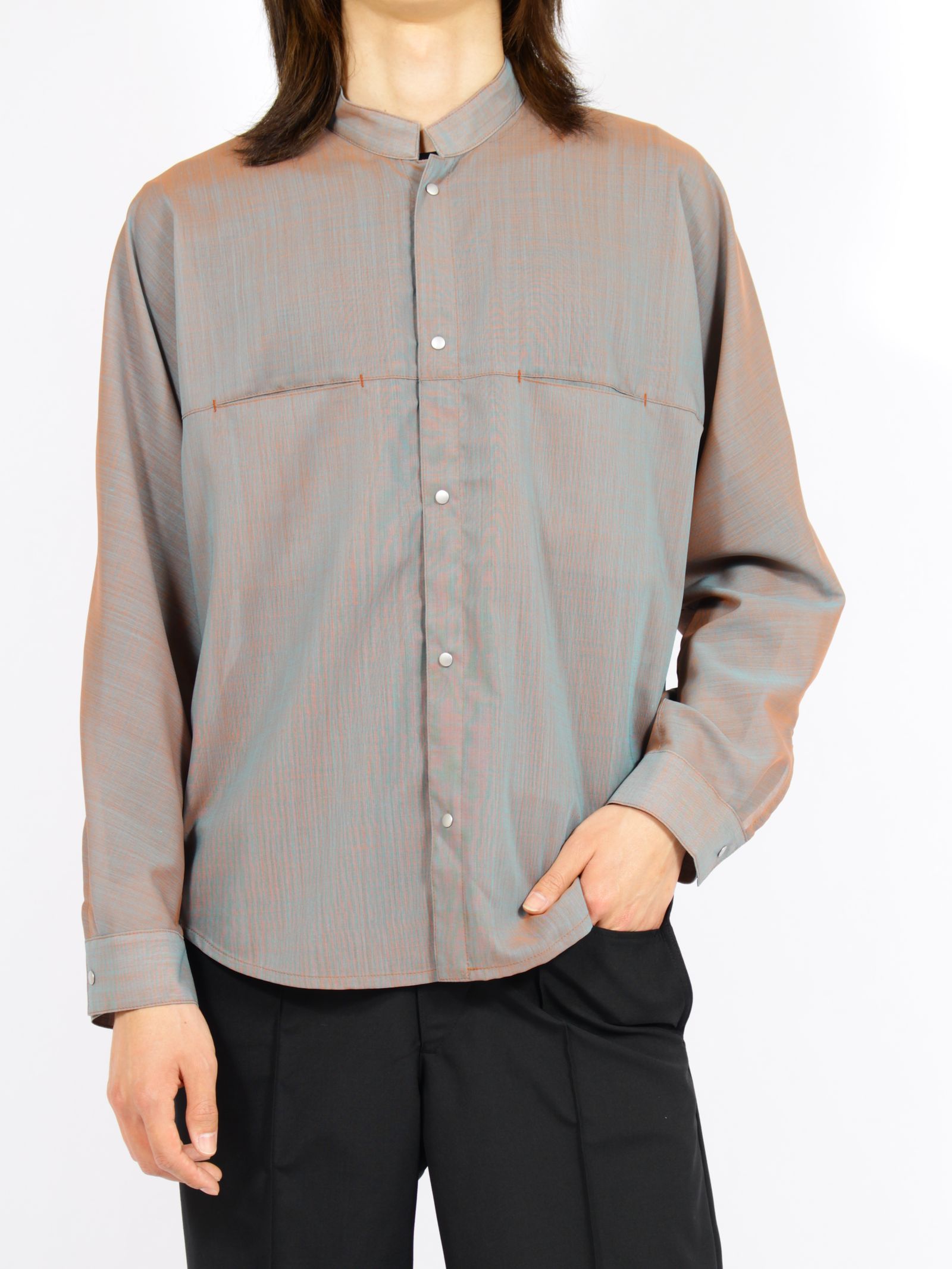 【26SS】シャンブレー マッキーノ シャツ / CHAMBRAY MACKINAW SHIRTS / オレンジグレー