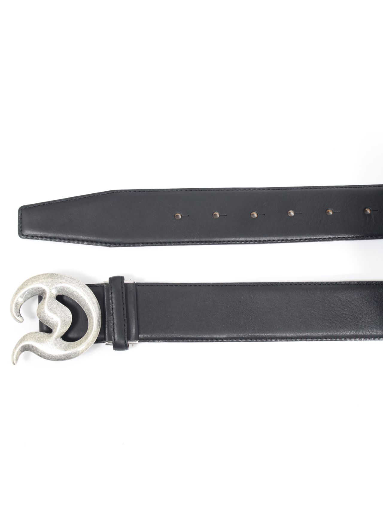 【25AW】Dバックル カウレザー ベルト / "D" BUCKLE VELT / ブラック