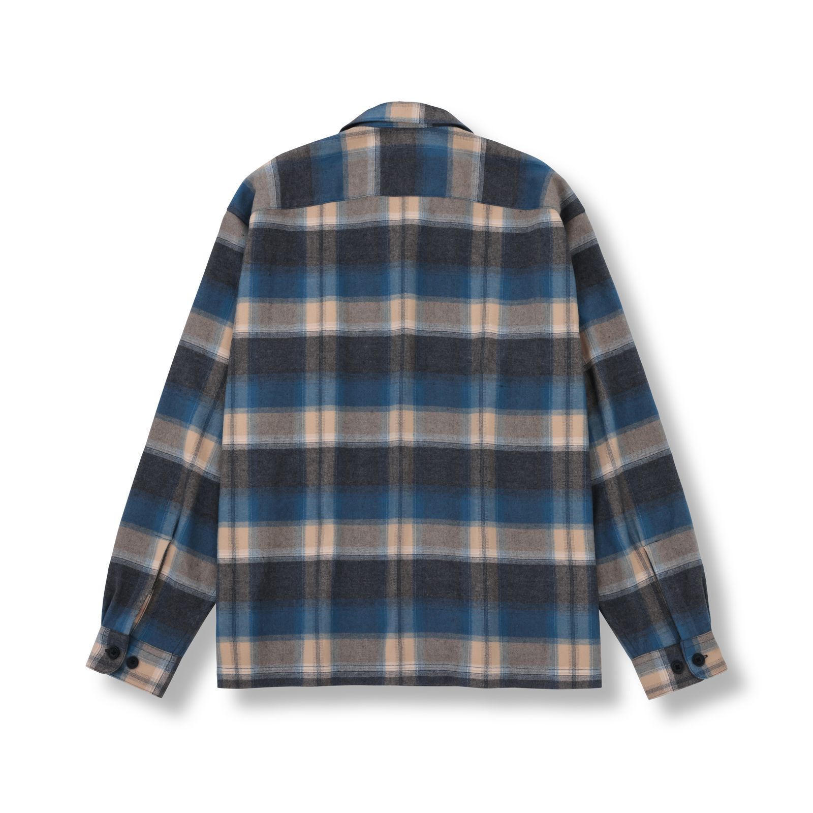 【26AW】オンブレ チェック シャツ / OMBRE CHECK SHIRT / MIX(ブラック×ブルー)