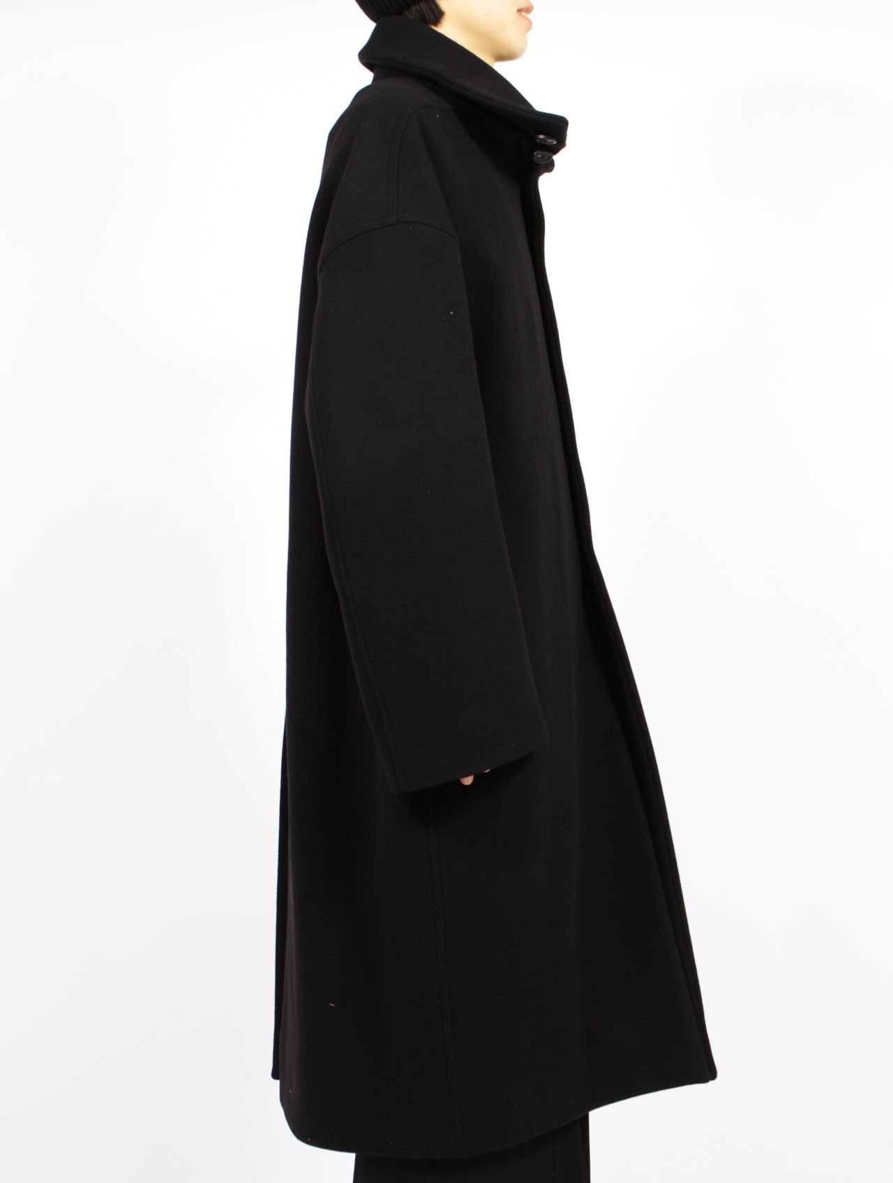 【25AW】ドラキュラカラー コート / DRACUCOLLAR COAT / ブラック