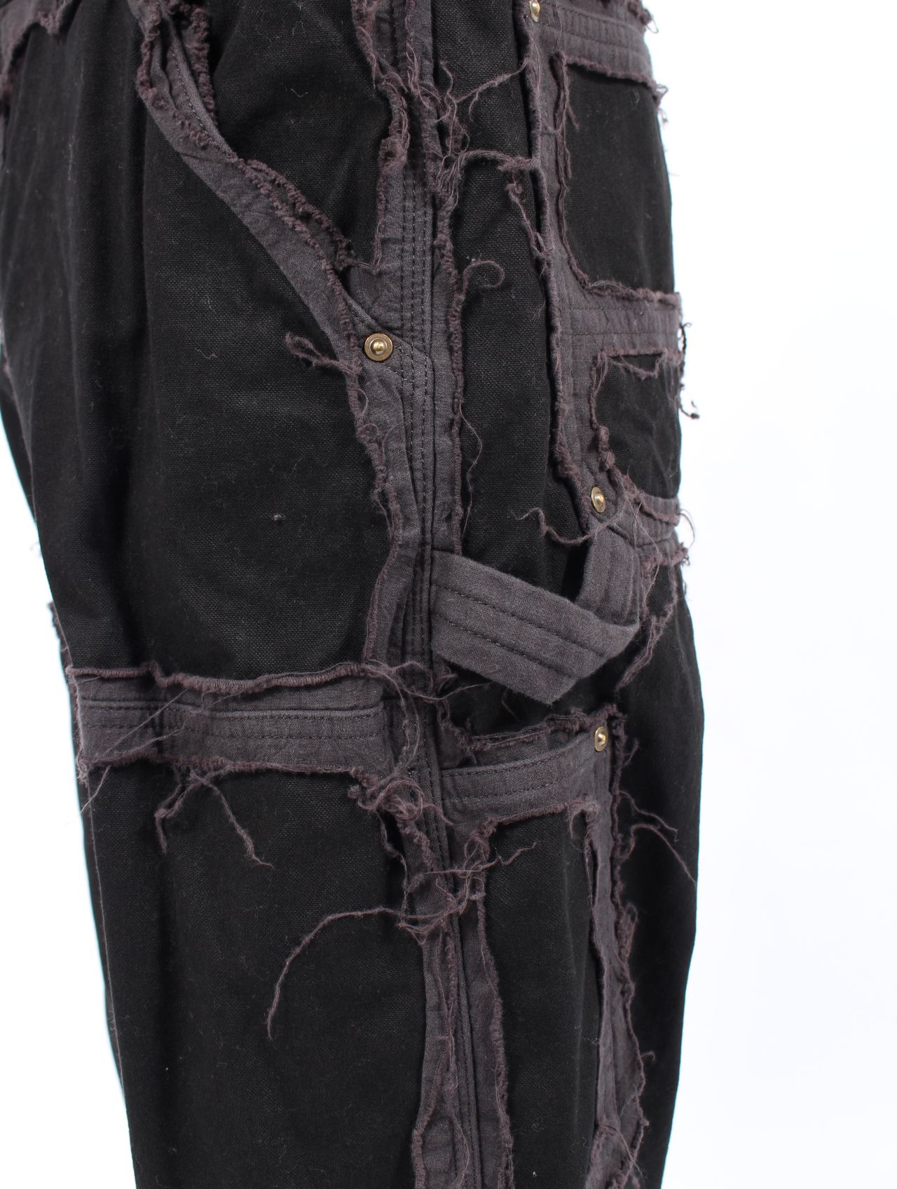 【25AW】ブラックミーンズ コラボレーション デコンストラクテッド ペインター パンツ / BLACKMEANS × KAMIYA DECONSTRUCTED PAINTER PANTS / ブラック