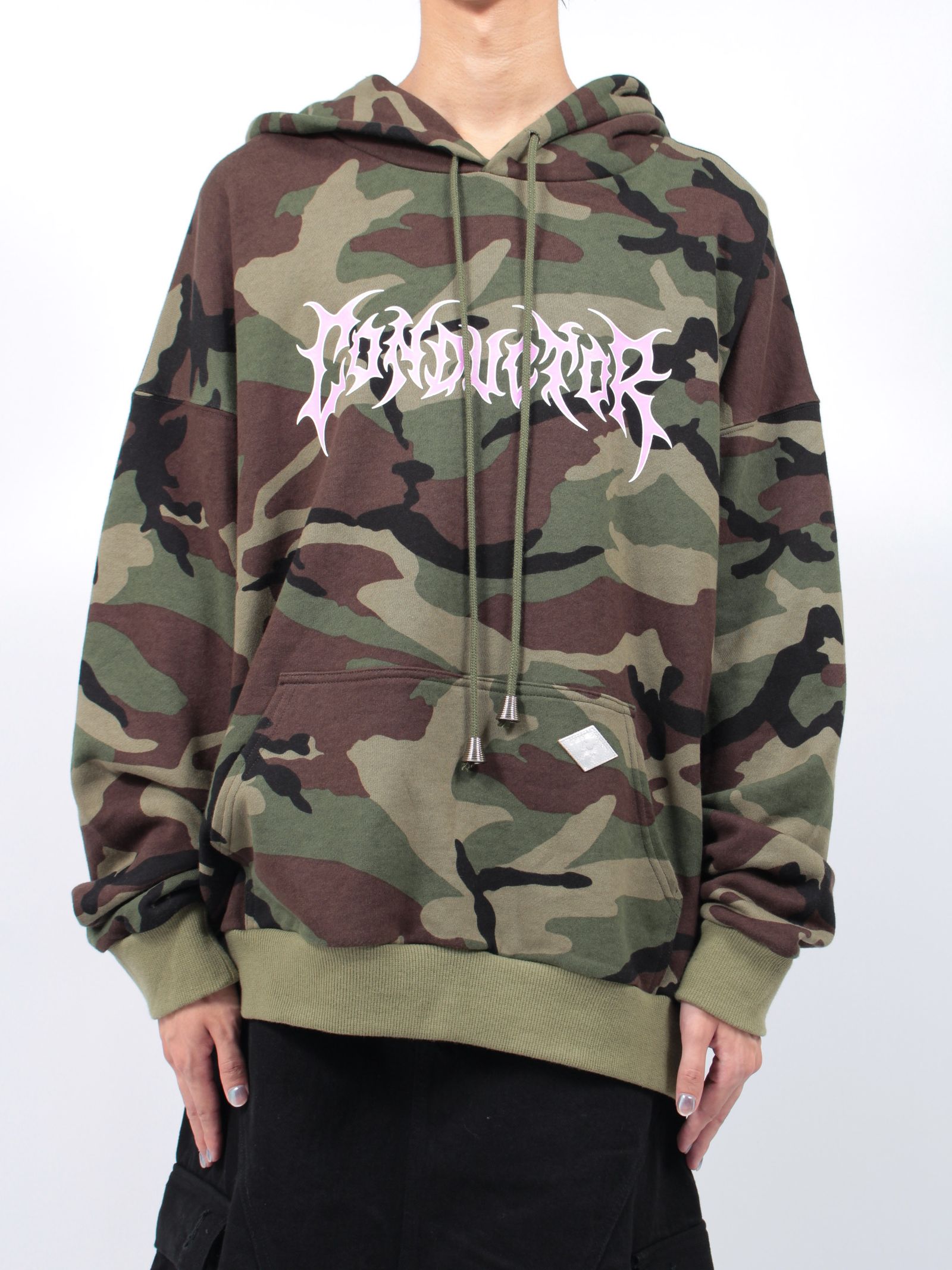 【24AW】カモフラージュ スウェット フーディー / CAMOUFLAGE HOODED SWEATER / オリーブ