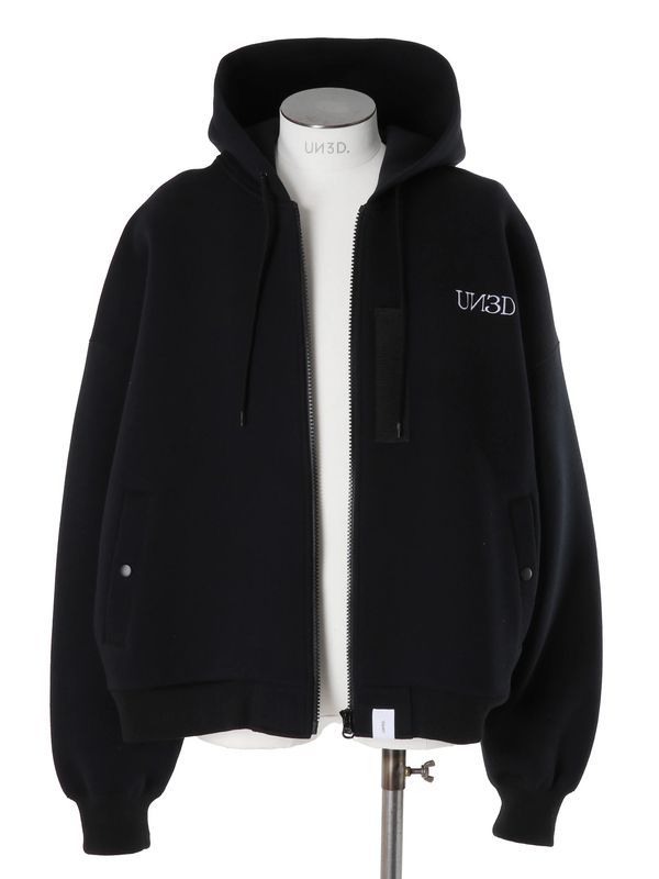 【26AW】 ミリタリー ジップ フーディー / MILITARY ZIP HOODIE / ブラック