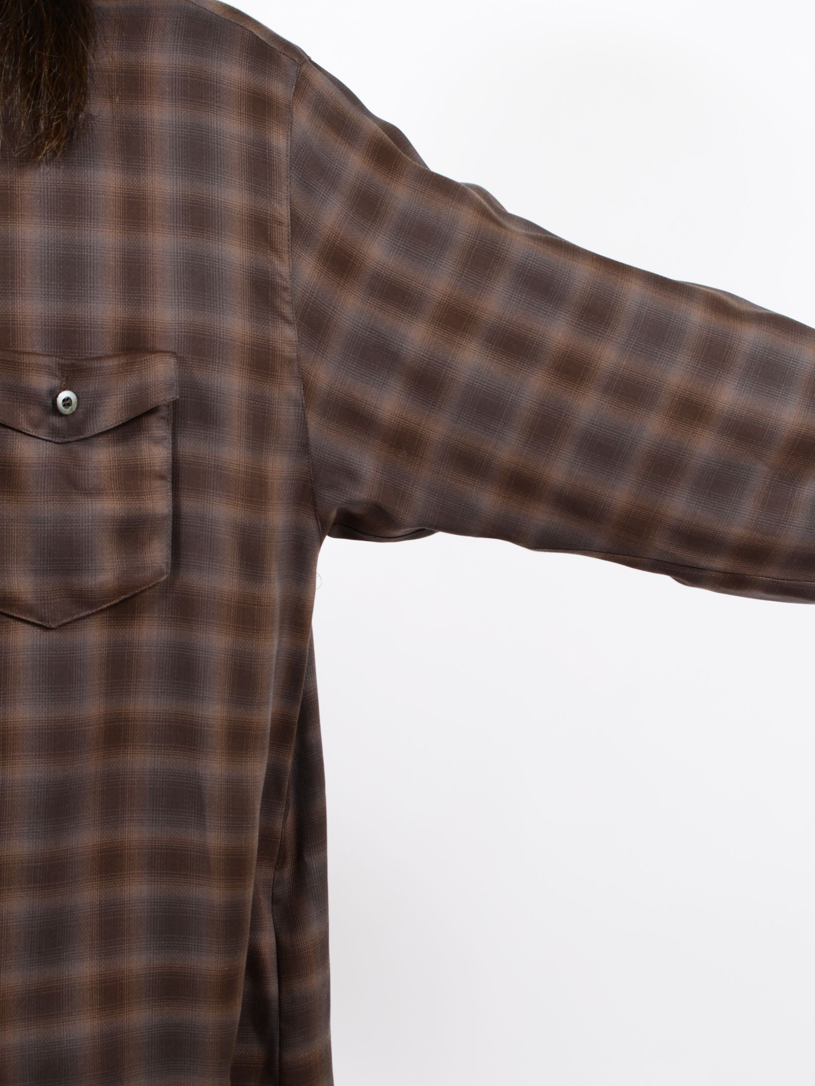 【26AW】 ネクタイ シャツ / NECKTIE SHIRT / ブラウン