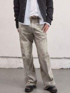 【26SS】 3D ツイステッド ワイド レッグ ジーンズ デニム パンツ / 3D TWISTED WIDE LEG JEANS / LIGHT FADED GREY (グレー)