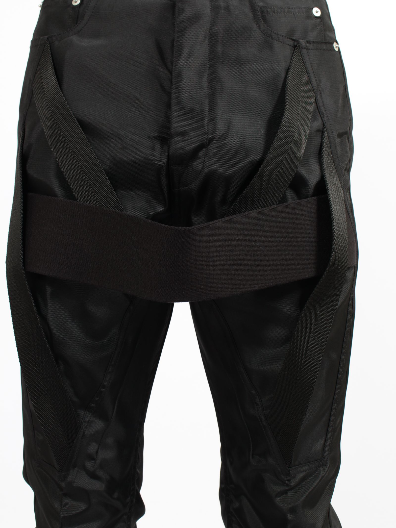 【26SS】メガストラップ ボラン フレア パンツ / MEGASTRAPPED BOLANS / ブラック