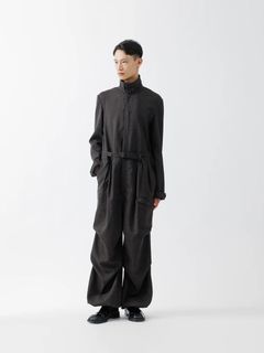 【26SS】ラフ ウール ジャンプスーツ / ROUGH WOOL JUMPSUIT .15 / ダークブラウン