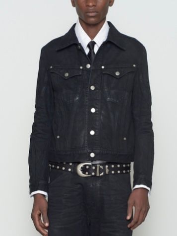 【26AW】デニム トラッカー ジャケットコーティング デニムジャケット / DENIM TRUCKER JACKET / LUSTER COATED BLACK(ブラック)