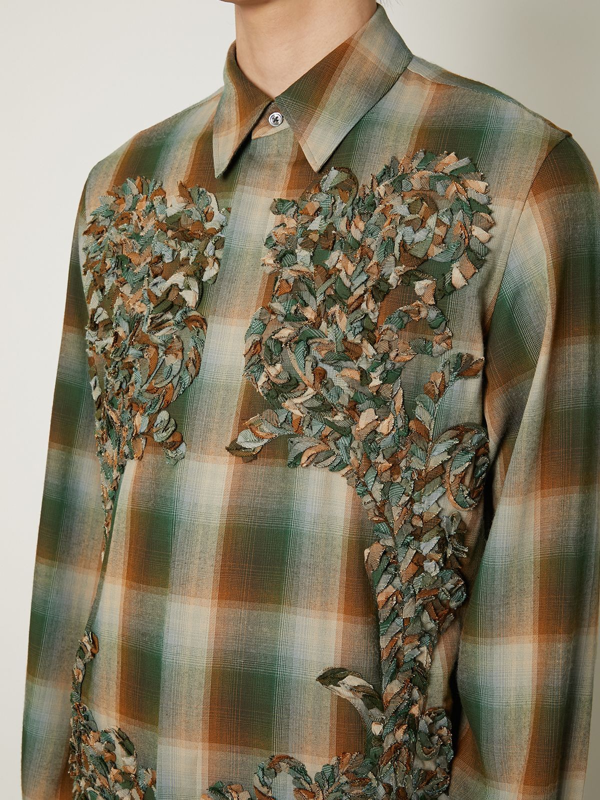 TAAKK - 【25AW】チェック エンブロイダリー 長袖 シャツ