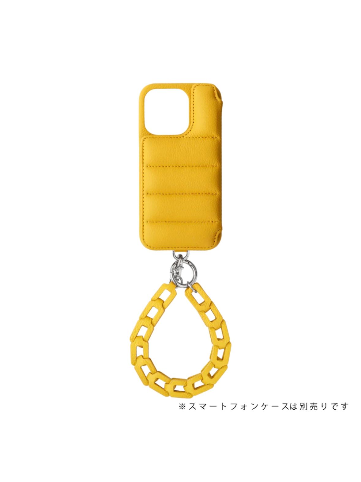 レザーチェーン ハンド ストラップ / HAND STRAP RECTANGLE / サフラン