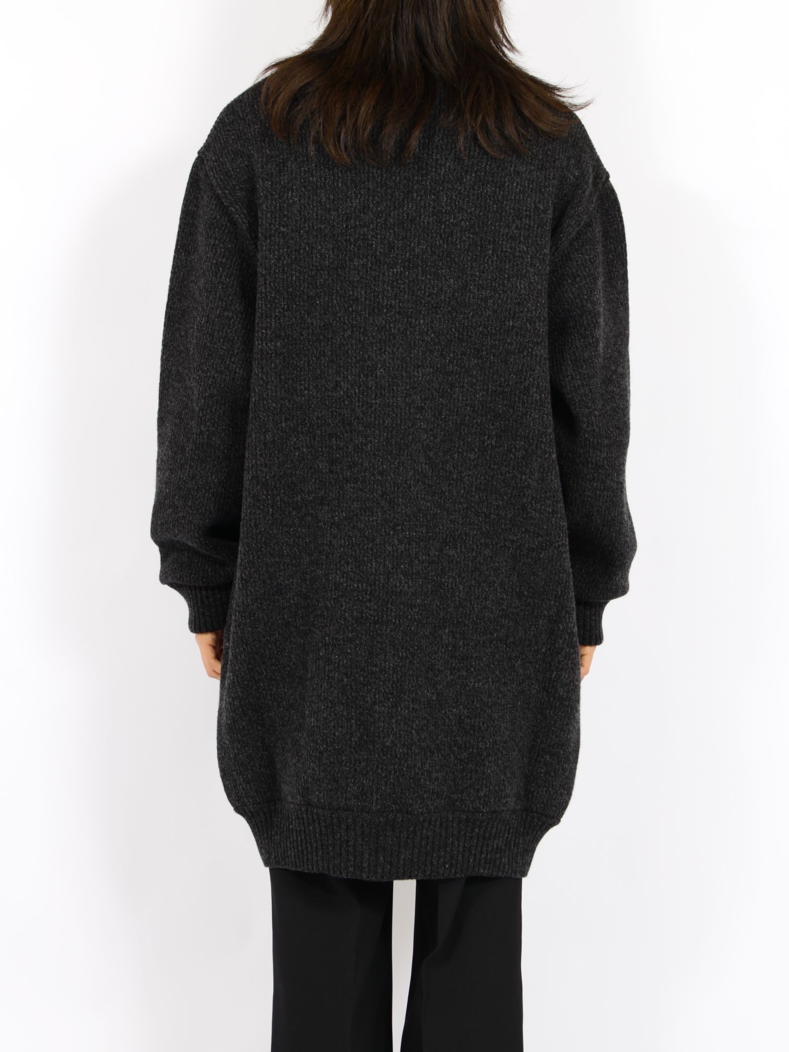 【26AW】ラムウール ヘビー ロング カーディガン / RAM WOOL HEAVY LONG CARDIGAN .16 / チャコール