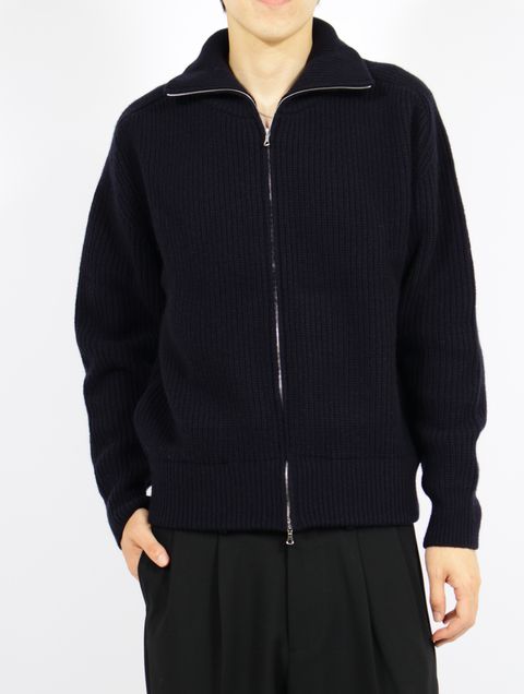【25AW】ドライビング ニット ブルゾン / DRIVING KNIT BLOUSON / ダークネイビー