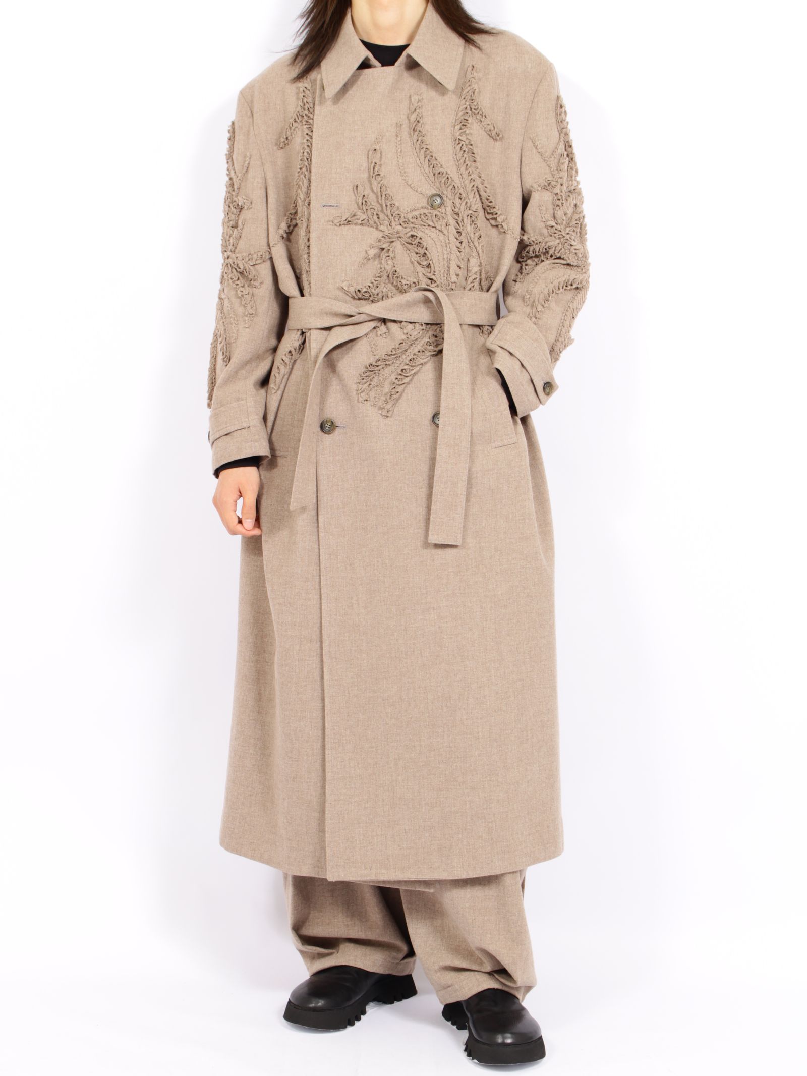 TAAKK - 【26AW】ロング ウール コート / LONG WOOL COAT / ブラック