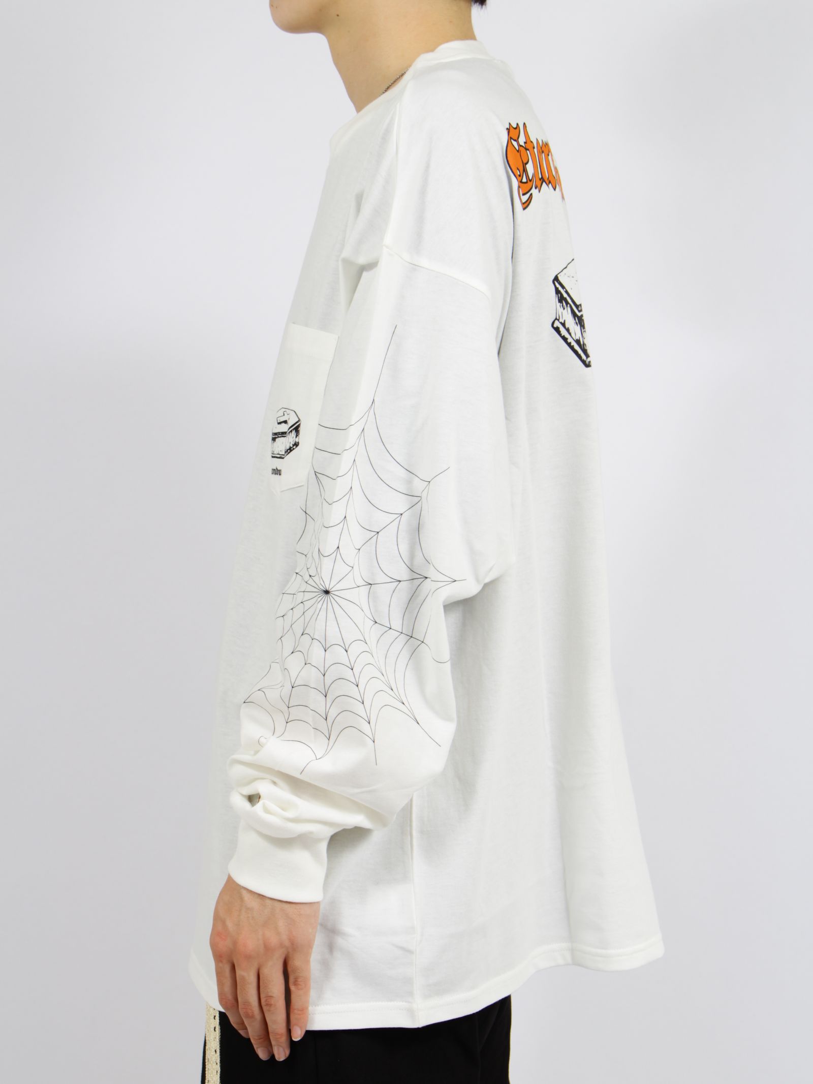 【26SS】スパイダー ウェブ ロングスリーブ Tシャツ / SPYDER WEB LONG SLEEVE T-SHIRT / ホワイト
