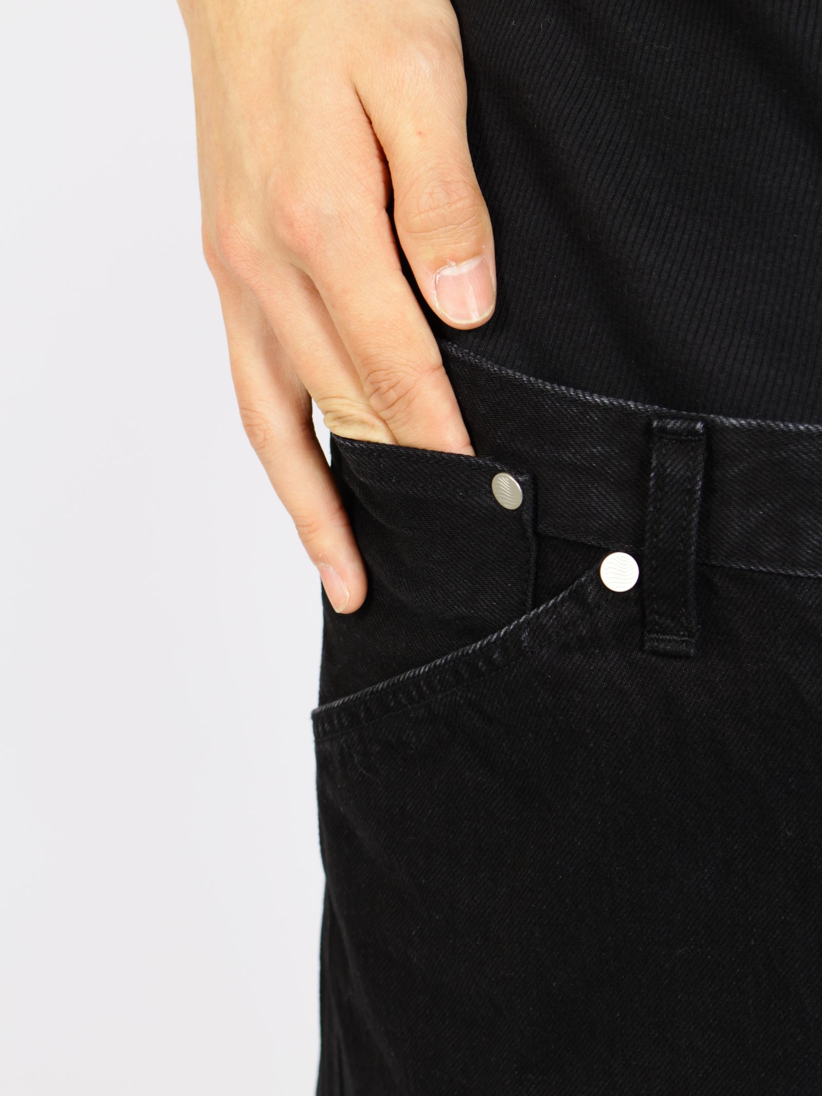 3D ツイステッド ジーンズ デニム パンツ / 3D TWISTED JEANS / FADED BLACK(ブラック)