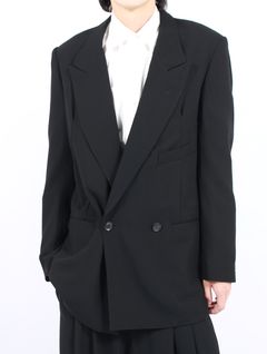 【25AW】インターライニング ポケット ウールサージ ジャケット / INTERLINING POCKET WOOL SERGE JACKET / ブラック