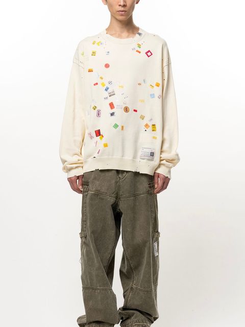 【26AW】 プライス ステッカー ニット プルオーバー / PRICE STICKER KNIT PO / ホワイト
