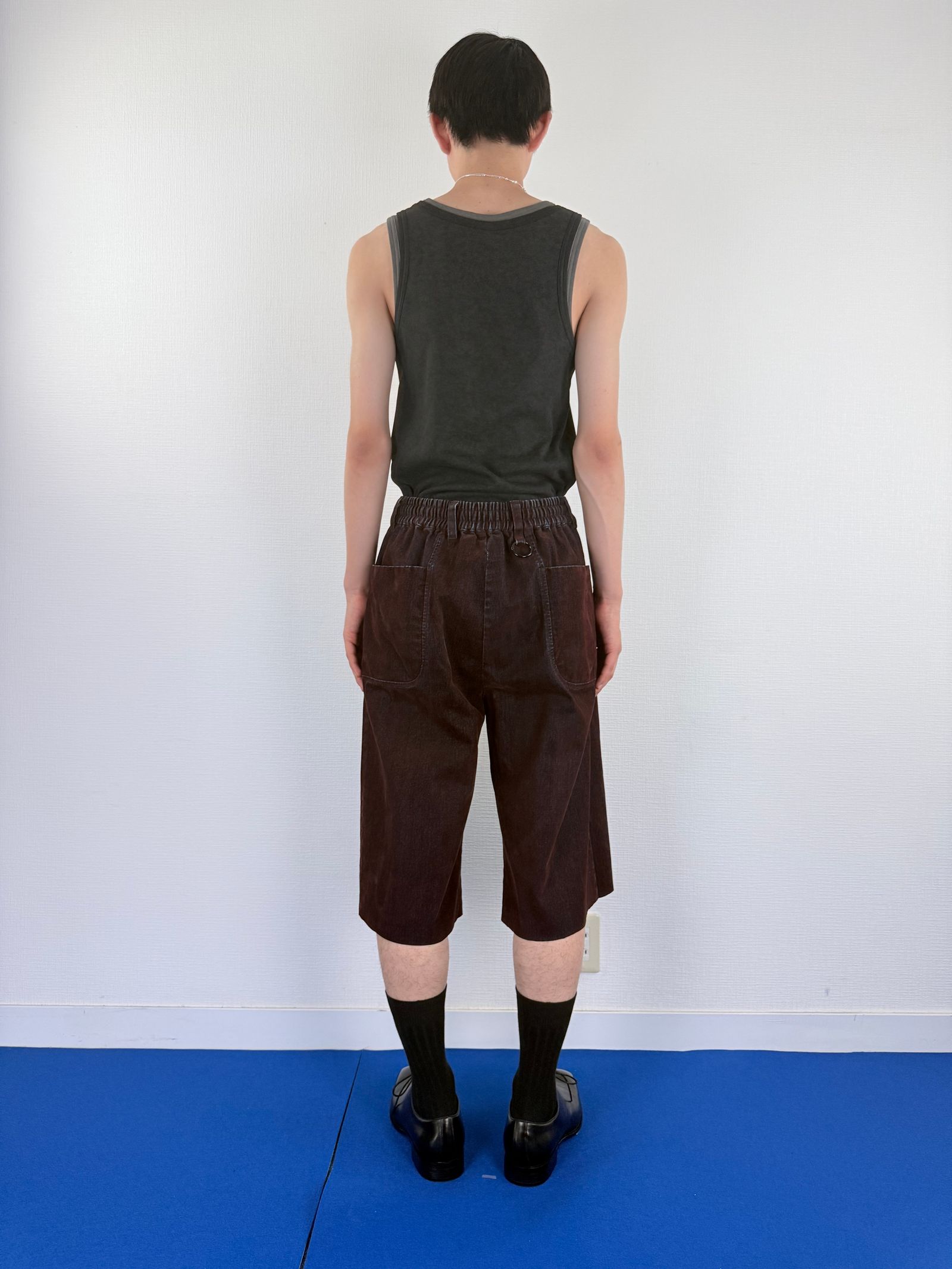 【26SS】 カバード デニム ショート トラウザー / COVERD DENIM SHORT TROUSERS / ブラウン