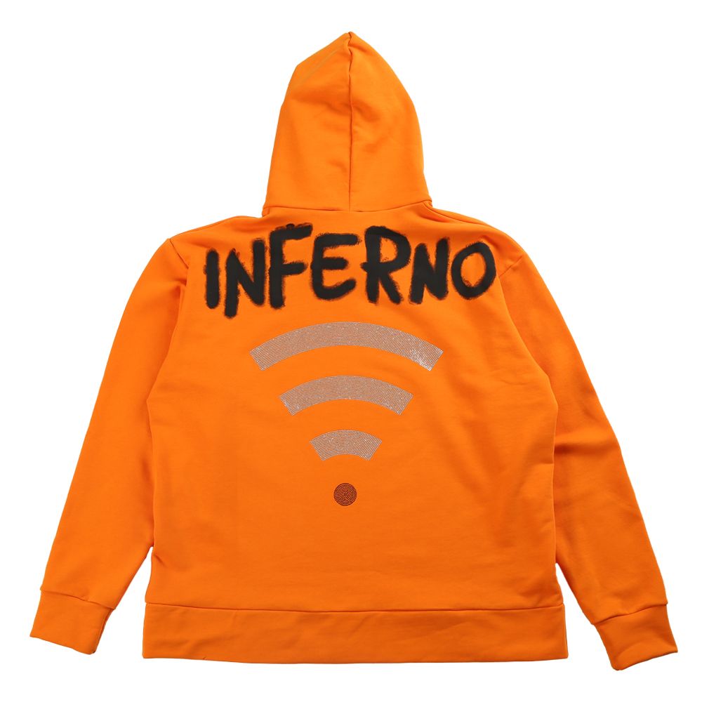 《残り一点》 INFERNO ラインストーン プリントパーカー
