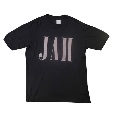 ”JAH” カットオフ プリントカットソー - BLACK×PINK