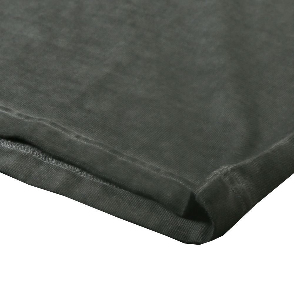 《残り一点》染め加工 ロゴ 半袖カットソー - GREY
