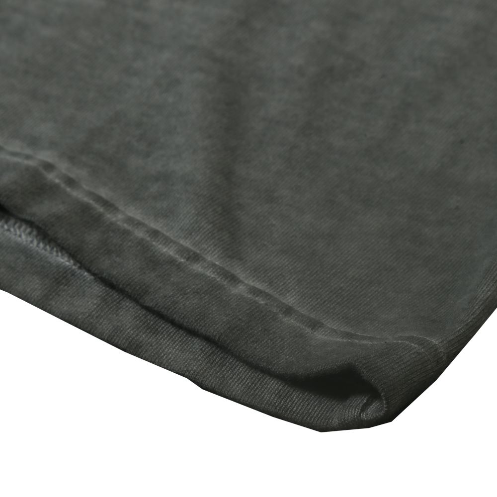 染め加工 ロゴ 長袖カットソー - DARK GREY