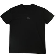 染め加工 ロゴ 半袖カットソー - BLACK