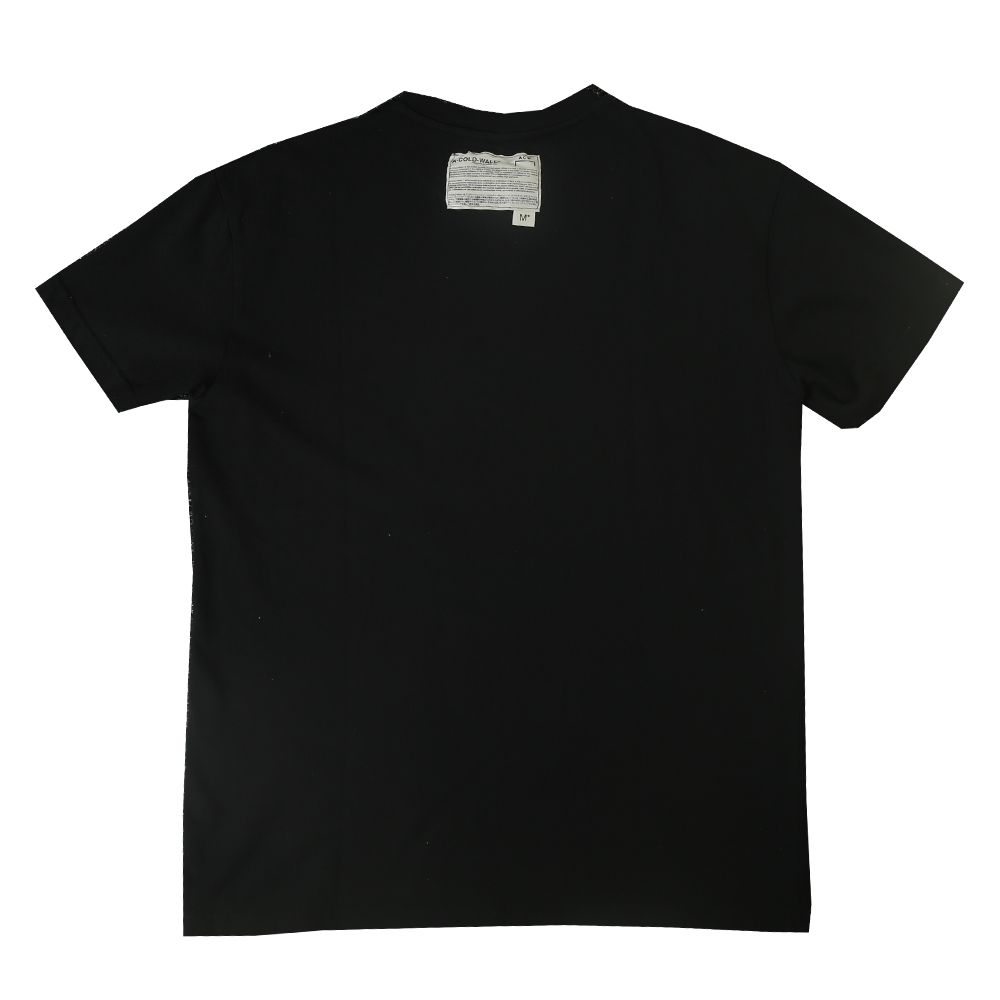 染め加工 ロゴ 半袖カットソー - BLACK