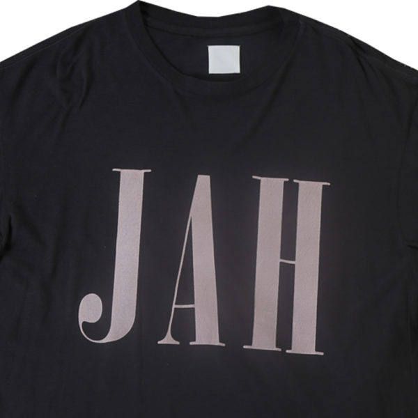 ”JAH” カットオフ プリントカットソー - BLACK×PINK