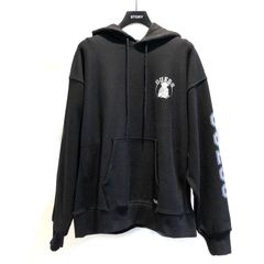 ベアーロゴ 袖プリント プルオーバーパーカー - BLACK