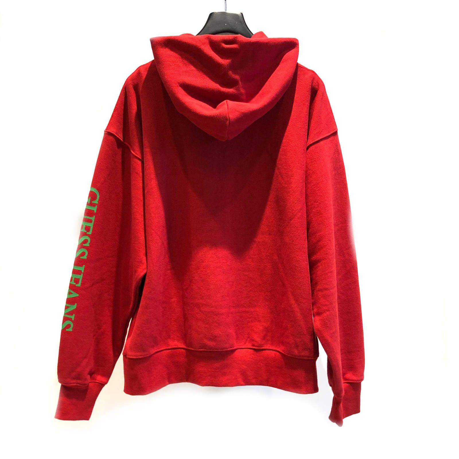 ミニトライアングルロゴ 袖プリント パーカー - RED