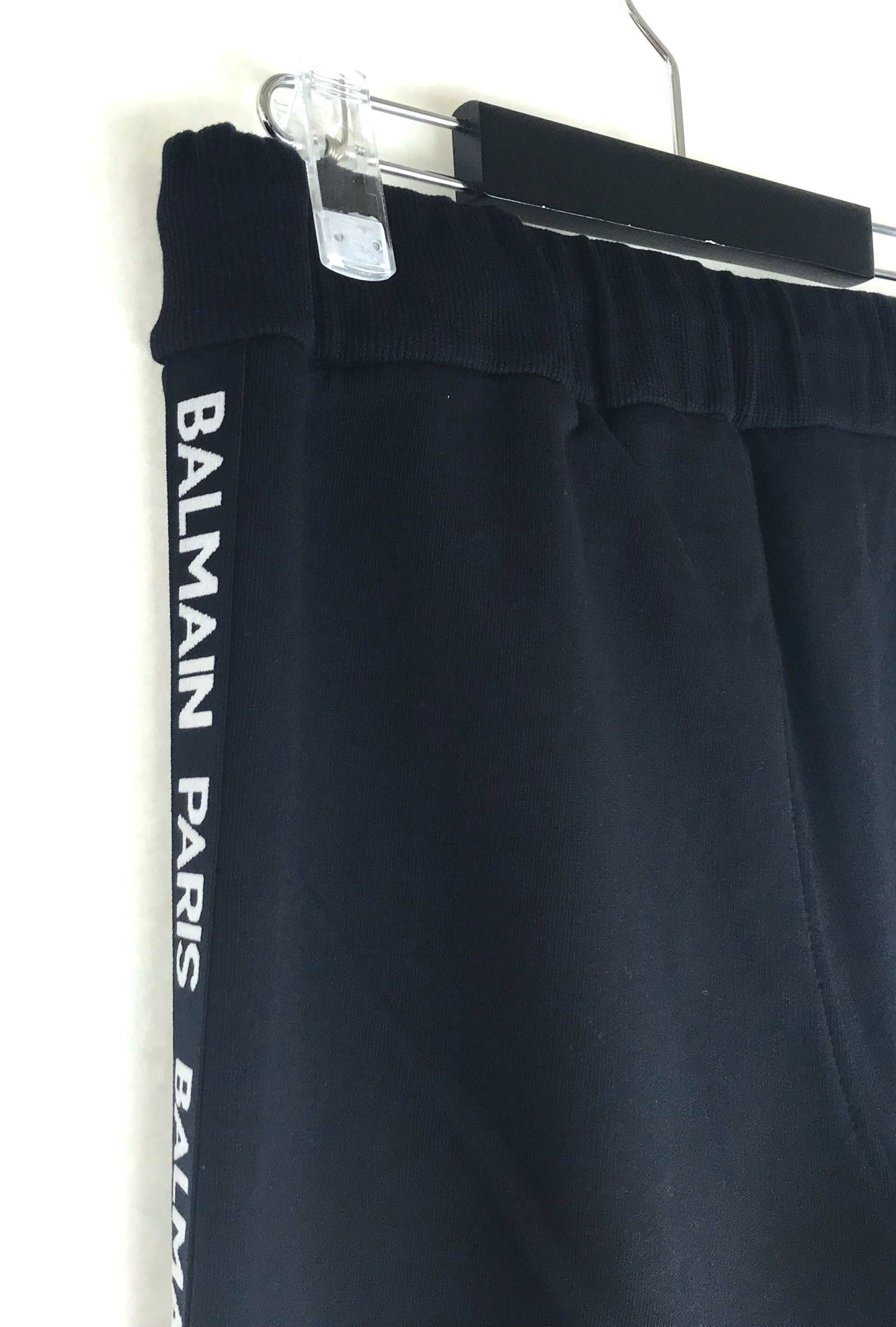 【残り一点】 ロゴサイドライン スウェットリブパンツ - BLACK