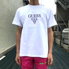 胸ロゴ刺繍 クルーネックカットソー - WHITE
