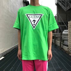 トライアングル クエスチョンロゴ カットソー - GREEN