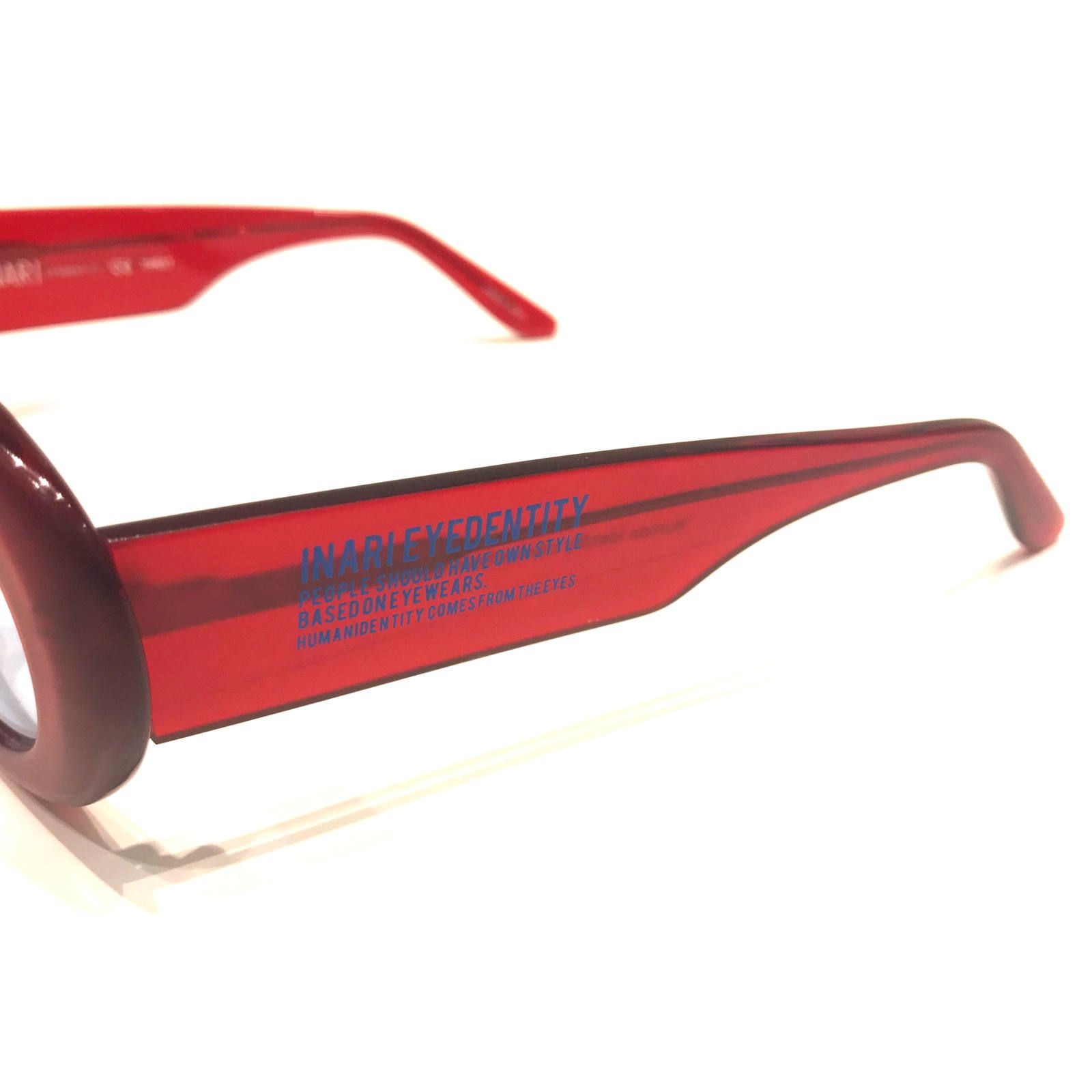 スモークレンズ オーバルサングラス TYPE17 - MATT CLEAR RED