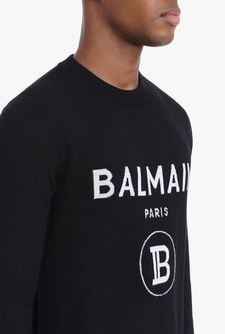 【19AW】Bロゴ クルーネック リブニット - BLACK