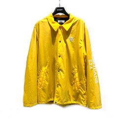 ミニロゴ 袖プリント ナイロンコーチジャケット - YELLOW