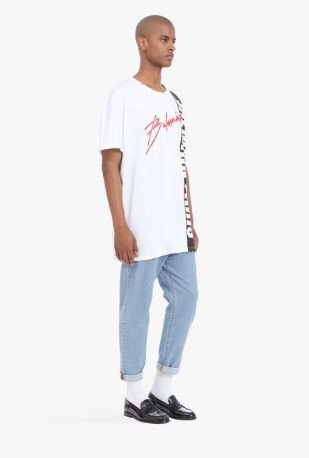 シグネチャーロゴ ラインショートスリーブカットソー - WHITE