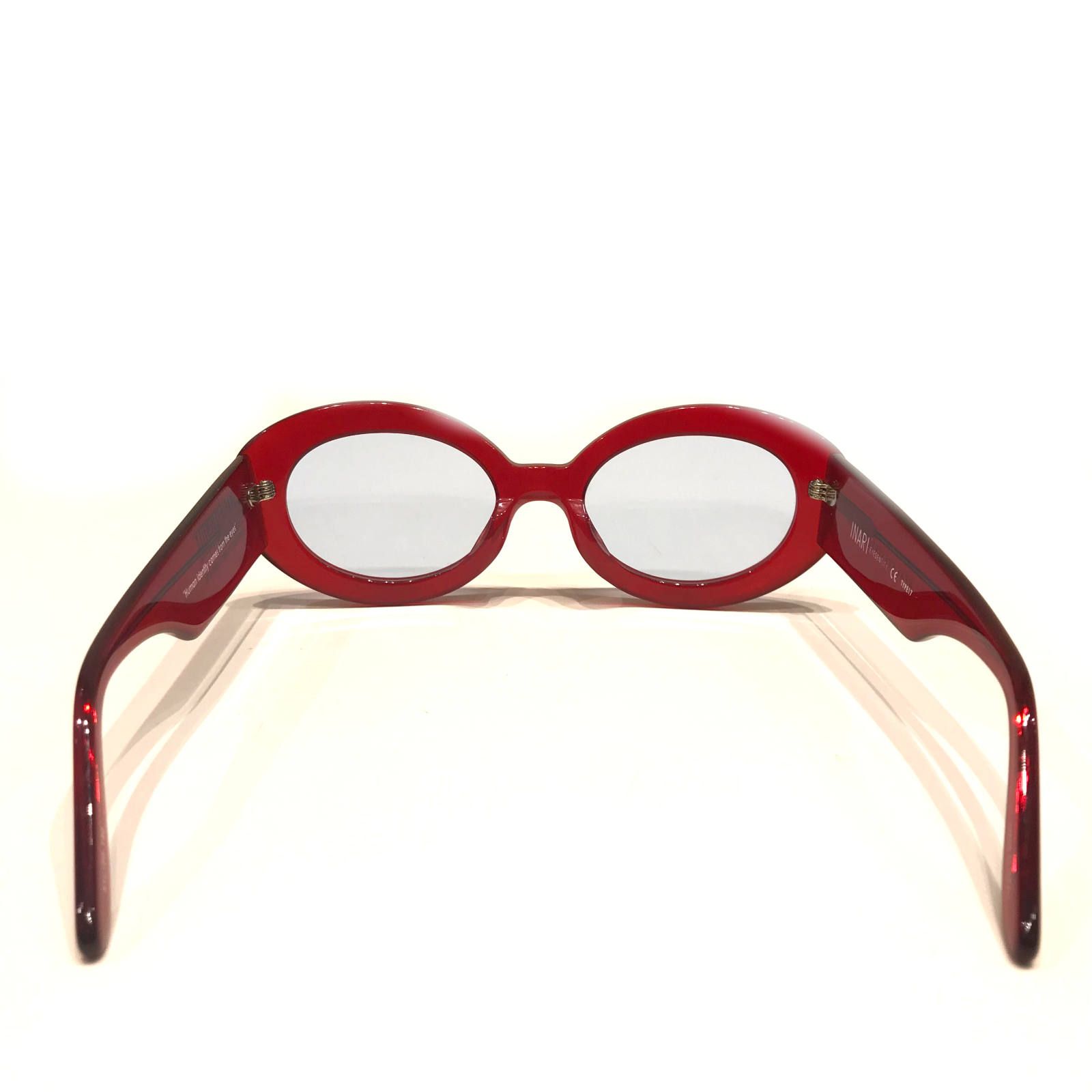 スモークレンズ オーバルサングラス TYPE17 - MATT CLEAR RED