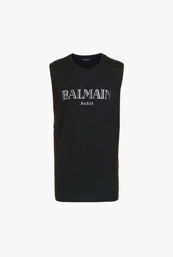BALMAIN - 《残り一点》定番メタルロゴ ノースリーブカットソー - BLACK | STORY