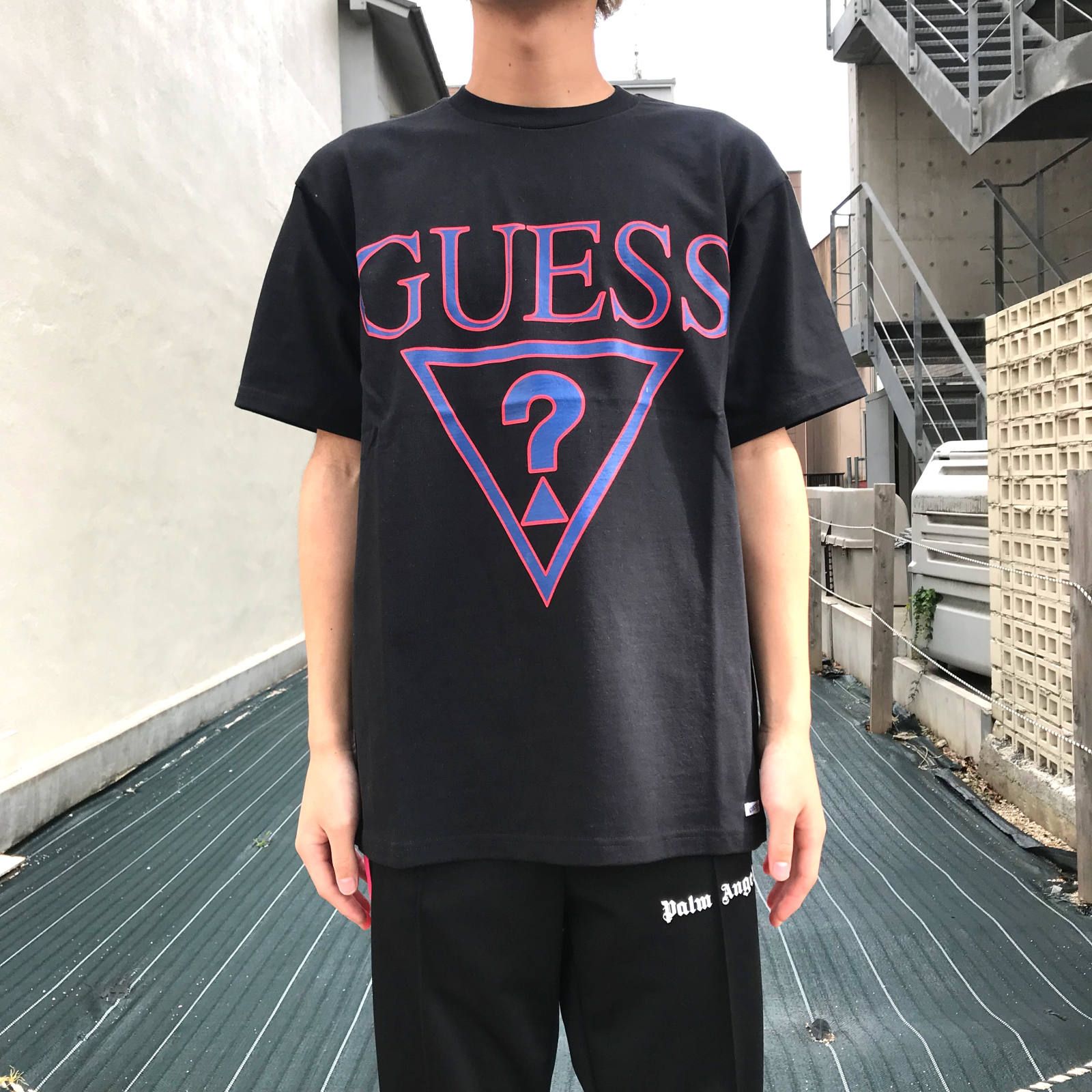 GUESSGREENLABEL Mサイズ BLACK 希少 新品未使用! GUESS GREEN LABEL - ビッグトライアングル クエスチョンマーク