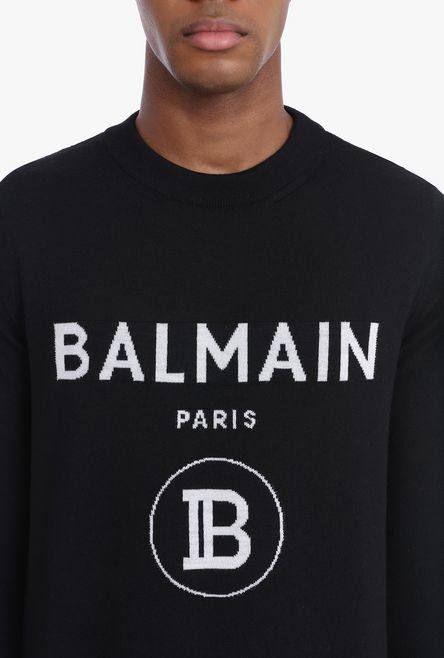 【19AW】Bロゴ クルーネック リブニット - BLACK