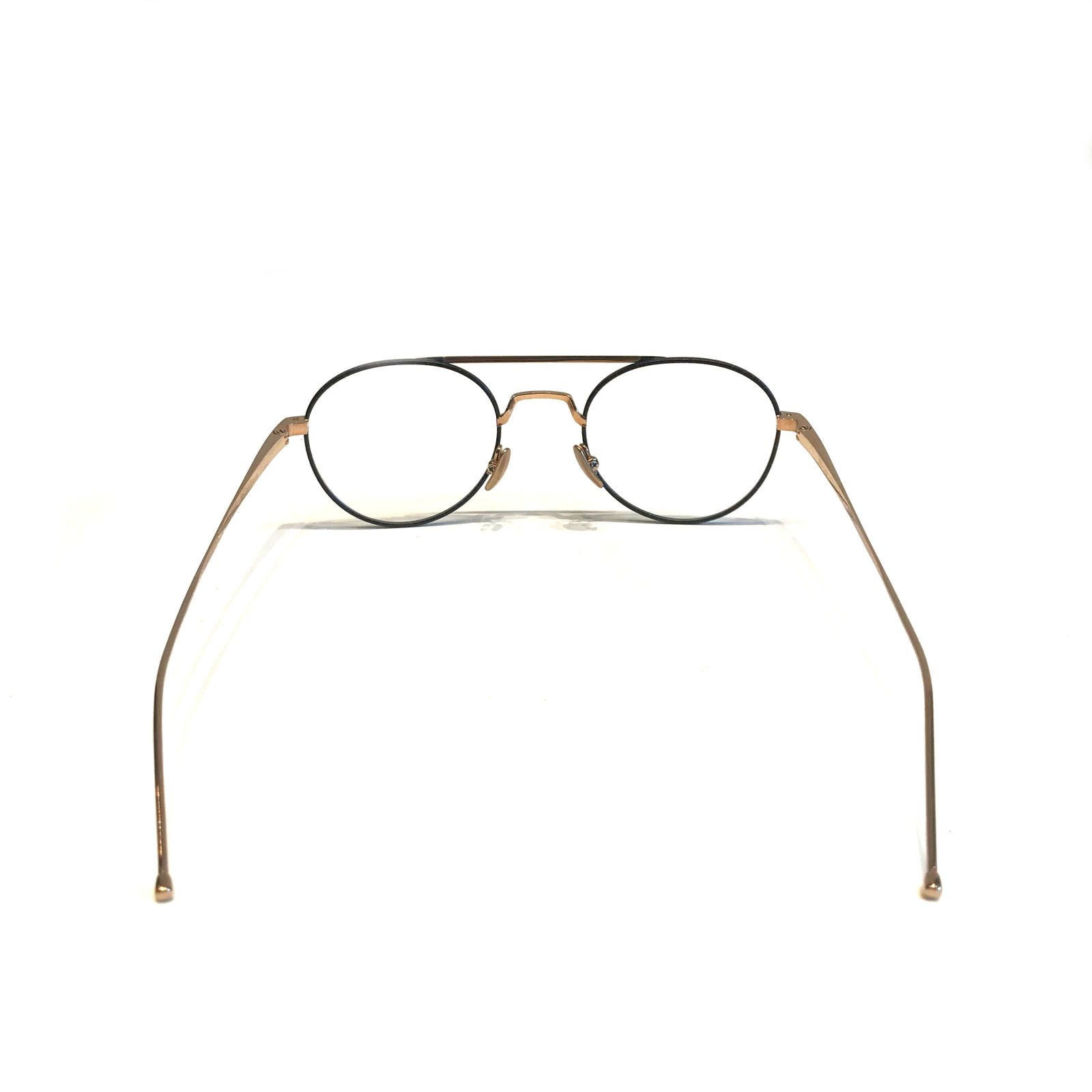 《残り一点》レッドフォード REDFORD クリアサングラス レザー切替 - BLACK×GOLD