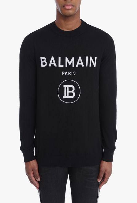 【19AW】Bロゴ クルーネック リブニット - BLACK