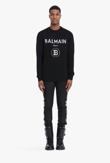【19AW】Bロゴ クルーネック リブニット - BLACK