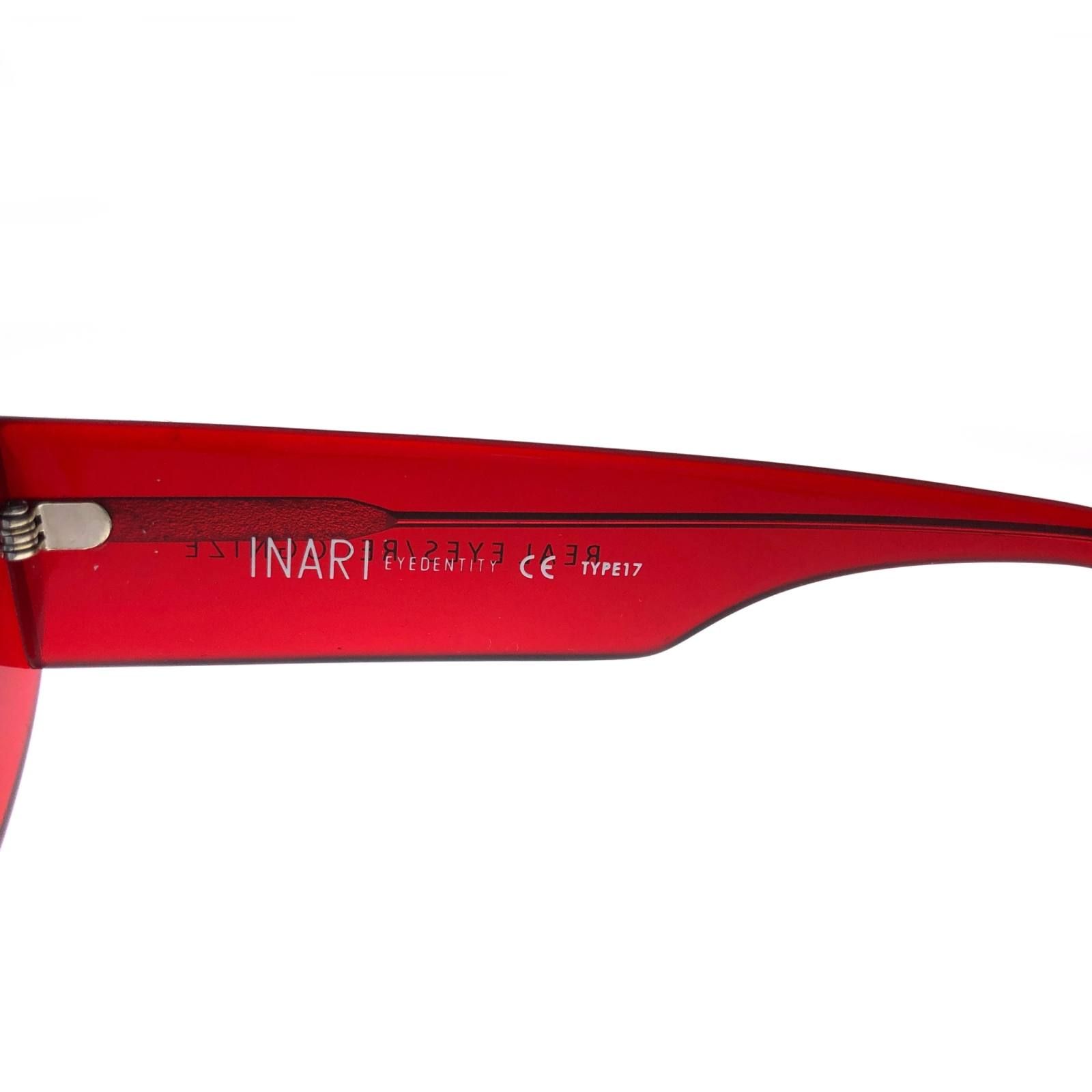 スモークレンズ オーバルサングラス TYPE17 - MATT CLEAR RED