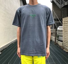 ウォッシュ加工 ロゴ刺繍 クルーネックカットソー - GREY
