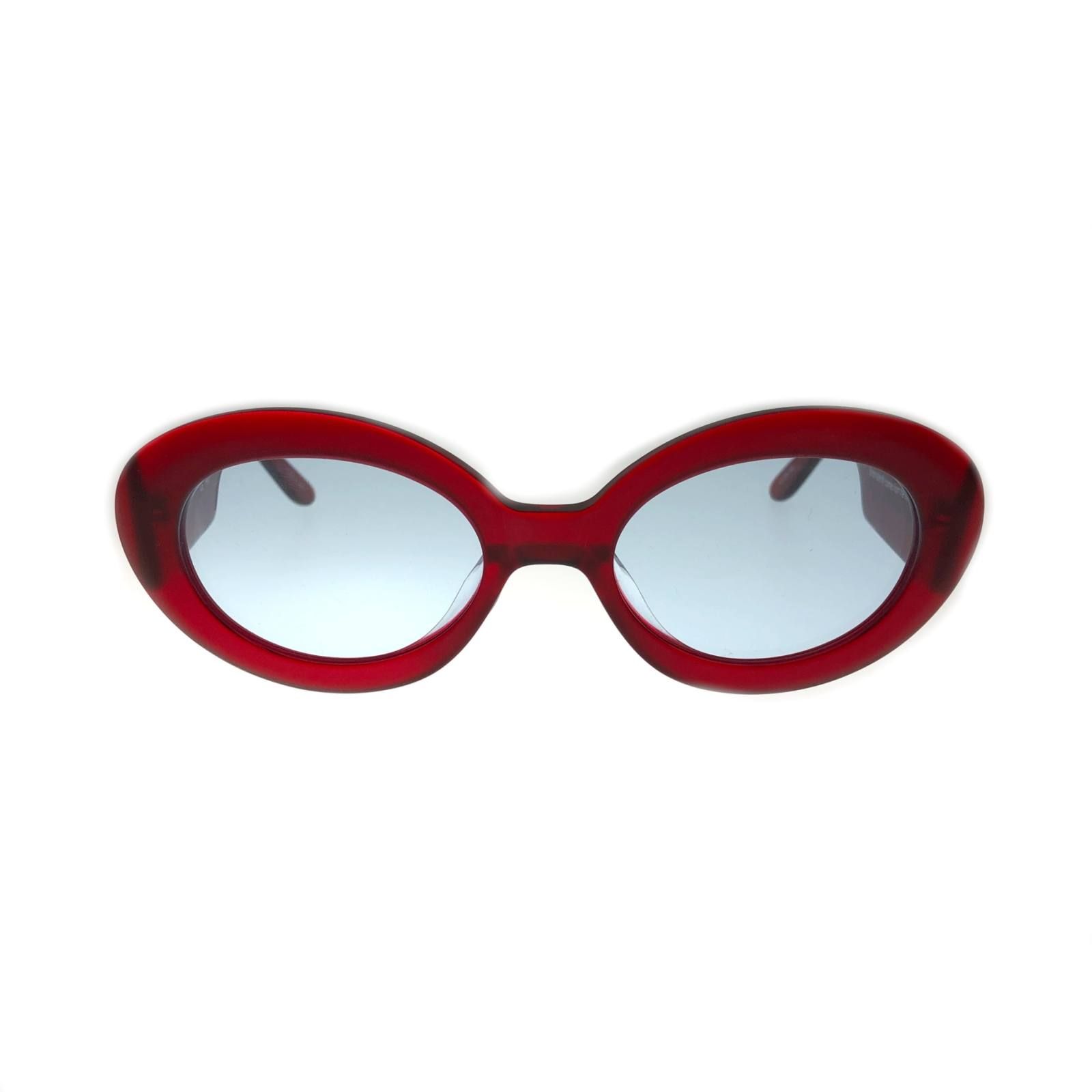 スモークレンズ オーバルサングラス TYPE17 - MATT CLEAR RED