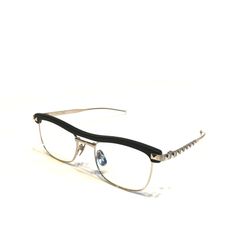 《残り一点》ダブルブリッジ スタッズ クリアサングラス BRUNO - BLACK×SILVER