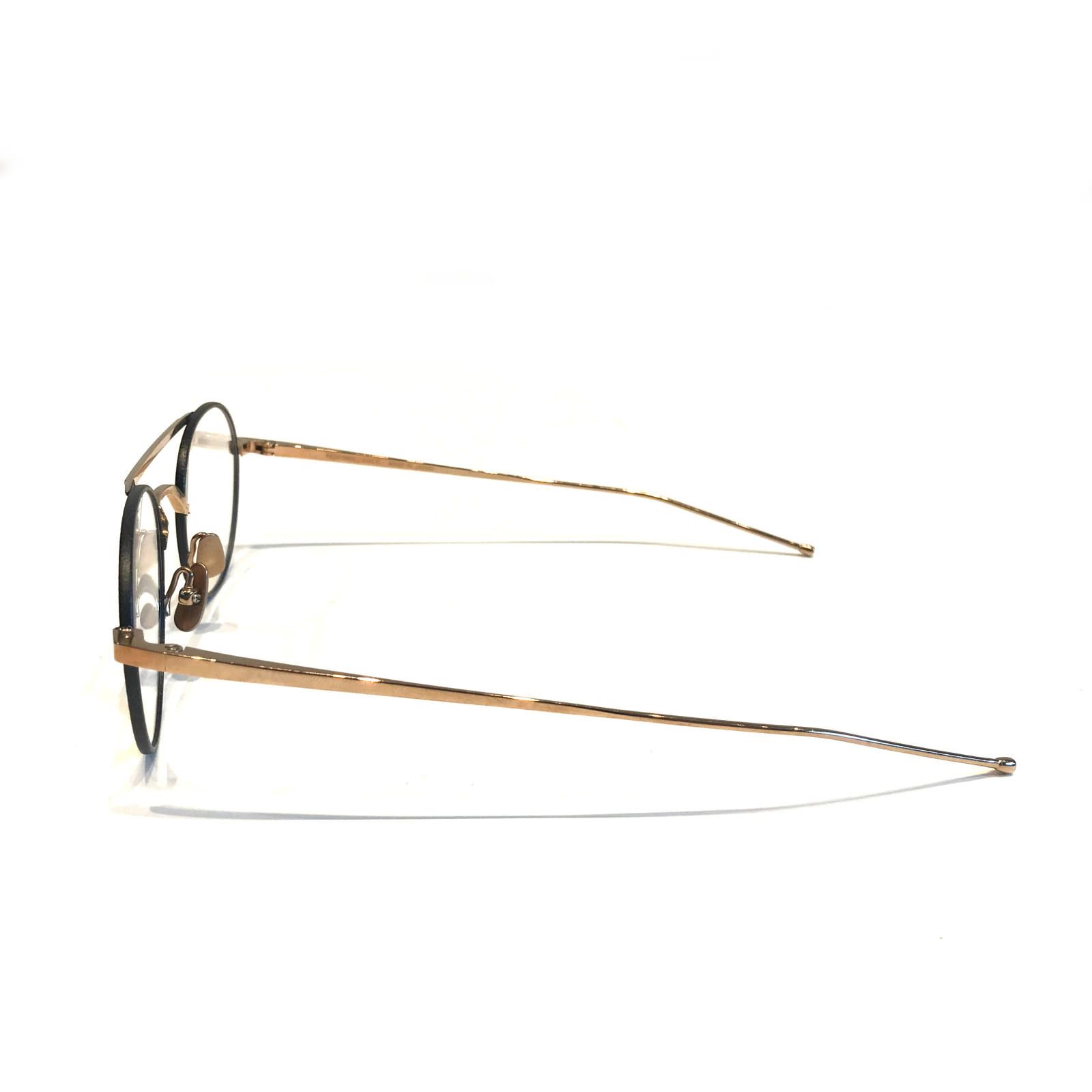 《残り一点》レッドフォード REDFORD クリアサングラス レザー切替 - BLACK×GOLD